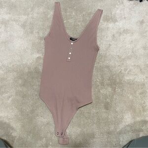 Express pink thong bodysuit EUC